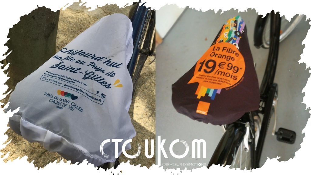 Couvre selle publicitaire