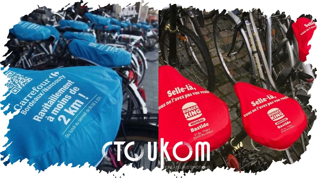 Couvre selle publicitaire