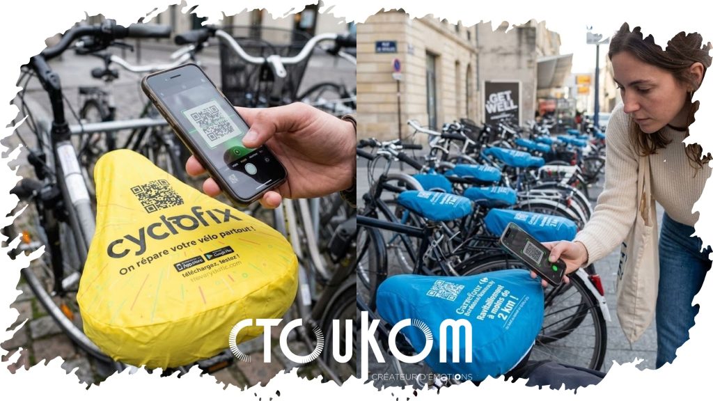 Couvre selle publicitaire - QR Code