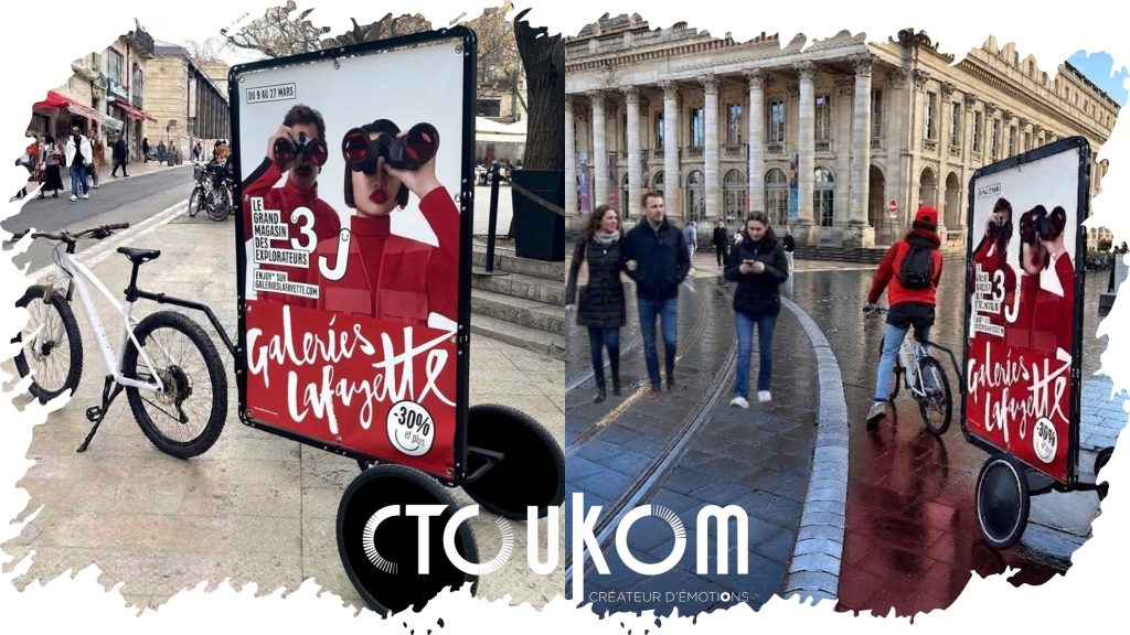 Vélo publicitaire - Cyclo'Com - Affichage mobile